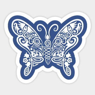 Butterfly floral pattern Sticker